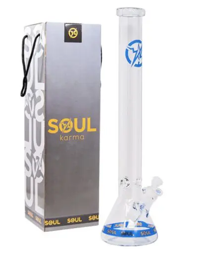 Soul Glass Bongs - Soul Glass 9mm Thick Blue 24" Beaker Bong