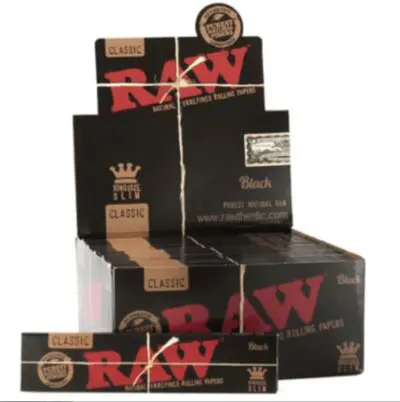 SMOKE ARSENAL Papers & Tips - RAW Black King Size Slim Rolling Papers