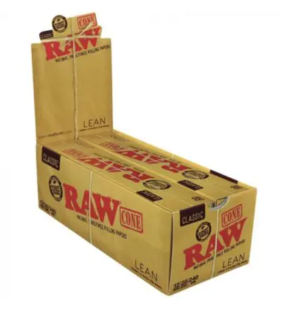 SMOKE ARSENAL Papers & Tips - Raw Pre Rolled Unbleached Lean Cones 20 pk