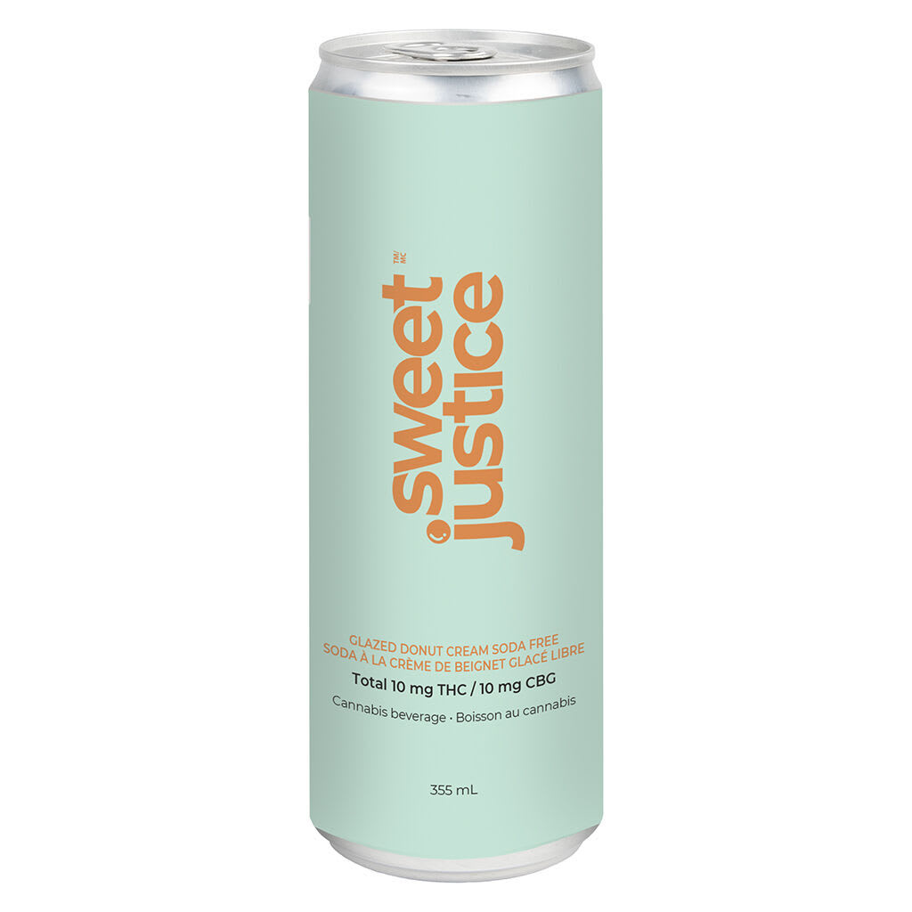 Sweet Justice Glazed Donut Cream Soda Free CBG 355ml Beverage
