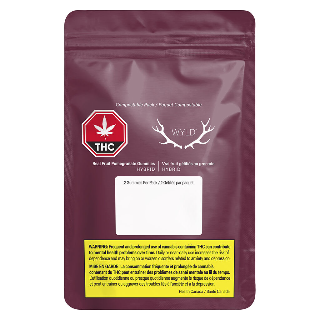WYLD Real Fruit Pomegranate Soft Chews 1:1 THC:CBD