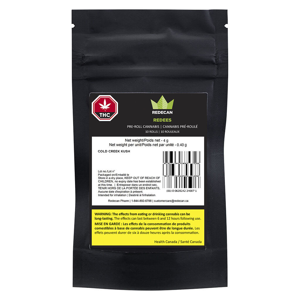 Redecan Cold Creek Kush Redees 10x0.4g Pre-Rolls