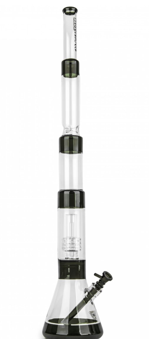 Red Eye Glass Dual Chamber Step Down Beaker Tube