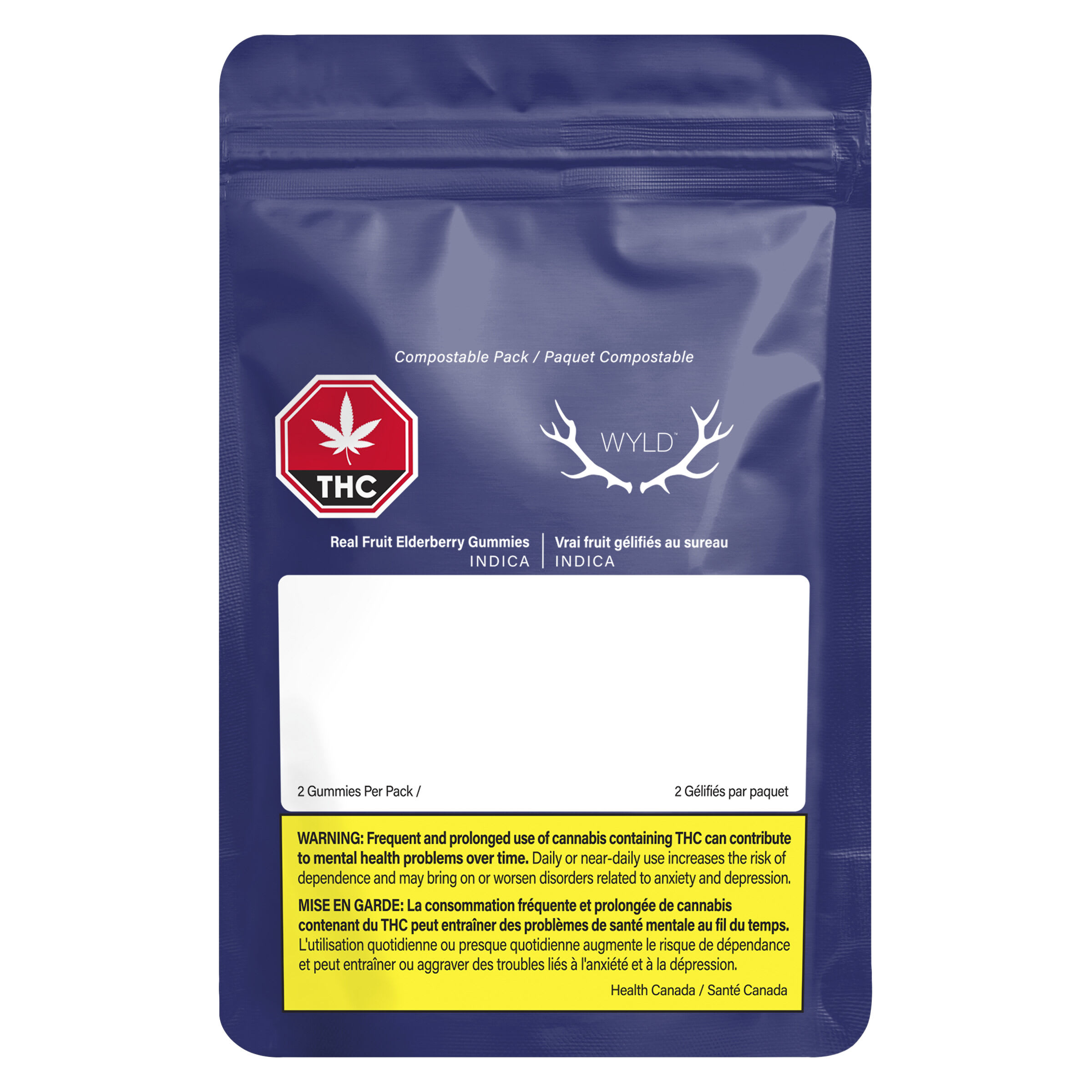 WYLD Real Fruit Elderberry Soft Chew 2:1 THC:CBN