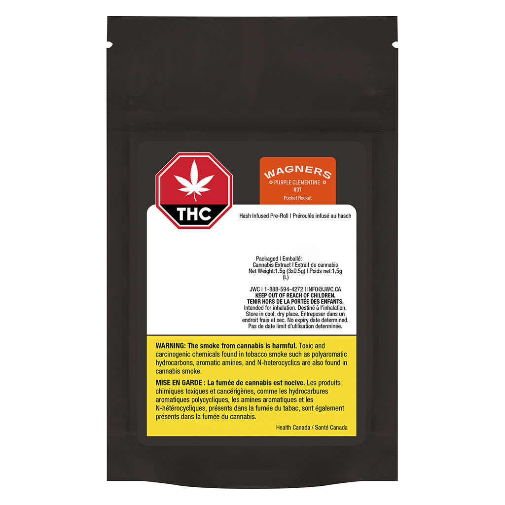 WAGNERS Purple Clementine #37 Pocket Rocket Infused Pre-Roll