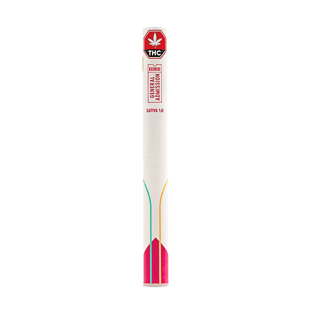 GENERAL ADMISSION Peach Ringz Sativa 1:0 Disposable Pen