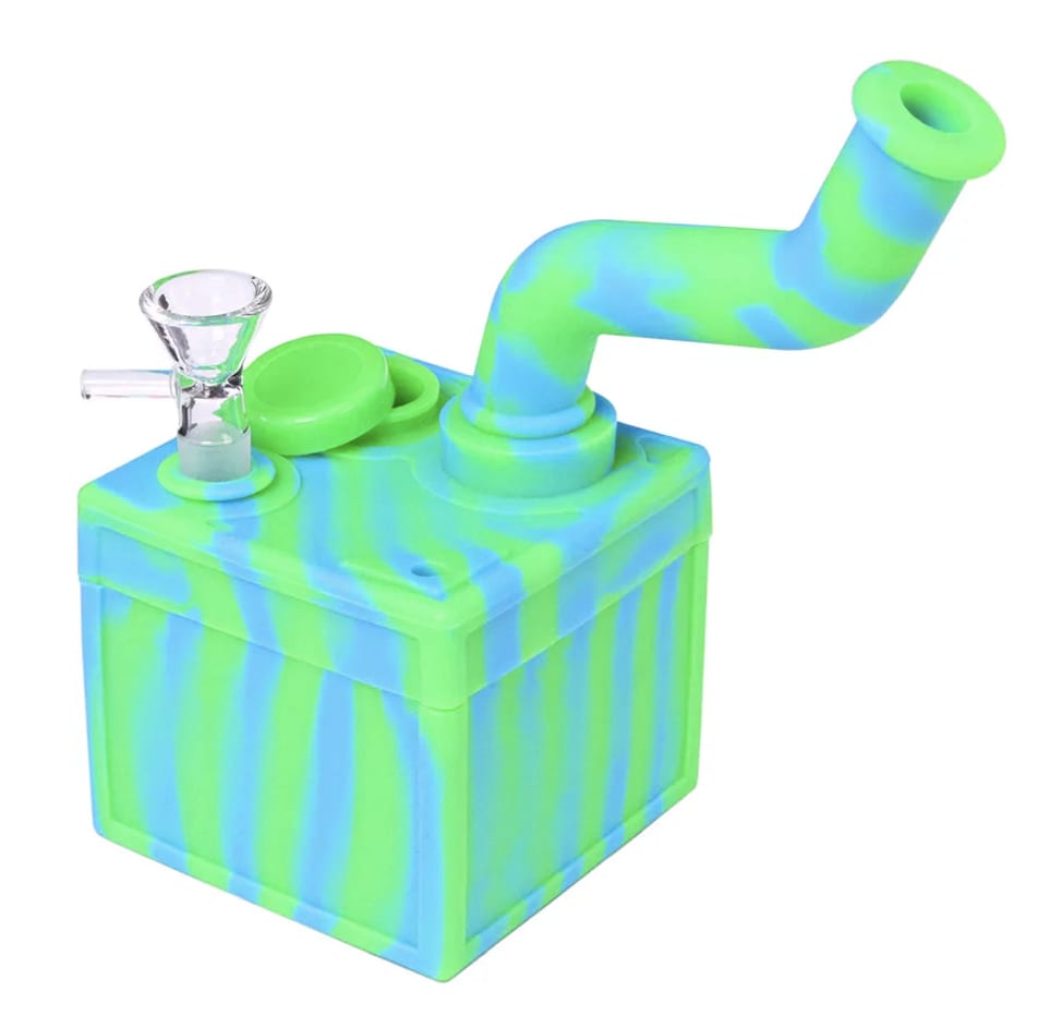 Silicone Cube Dab Rig - 8"