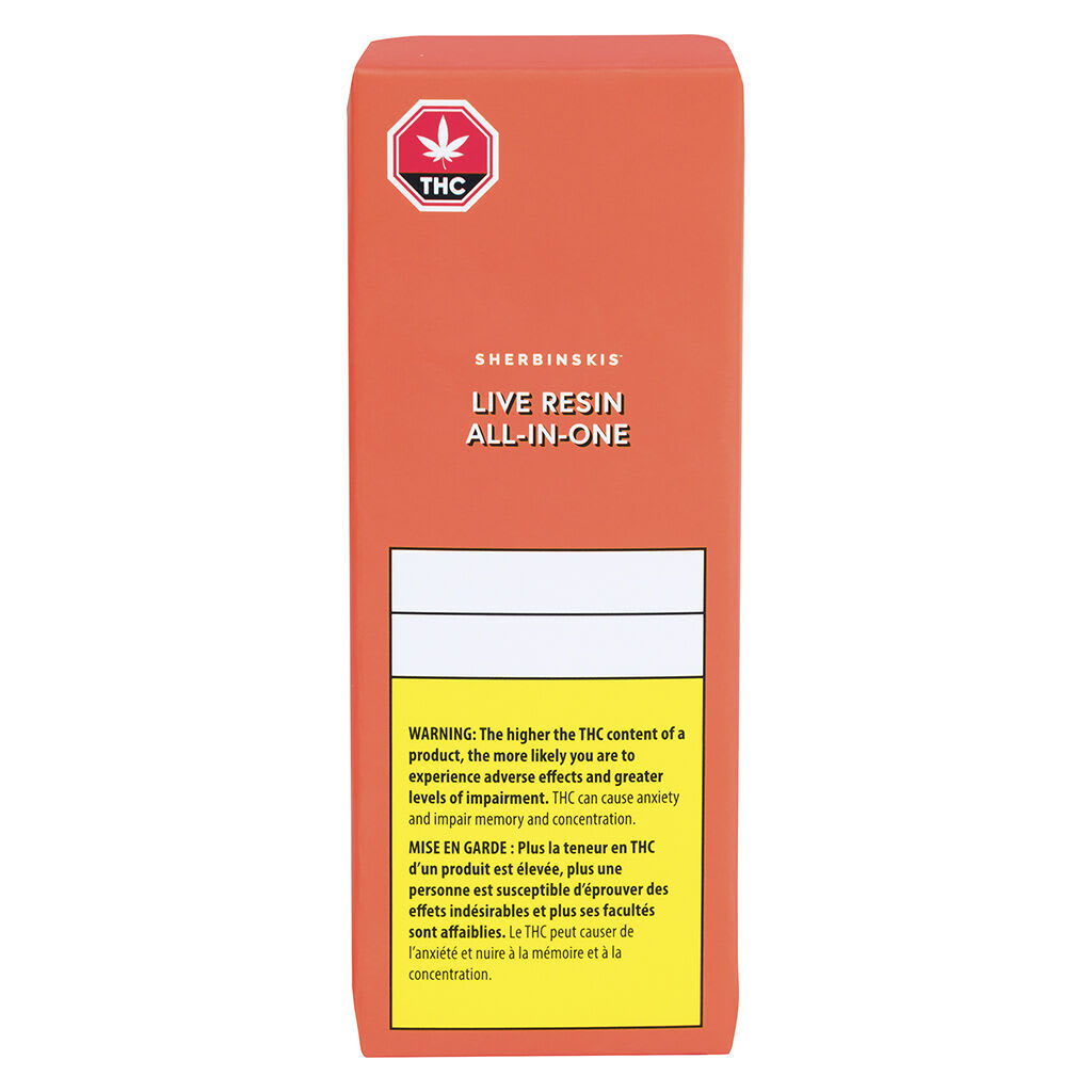 SHERBINSKIS Orange Sherbs Live Resin Disposable Pen