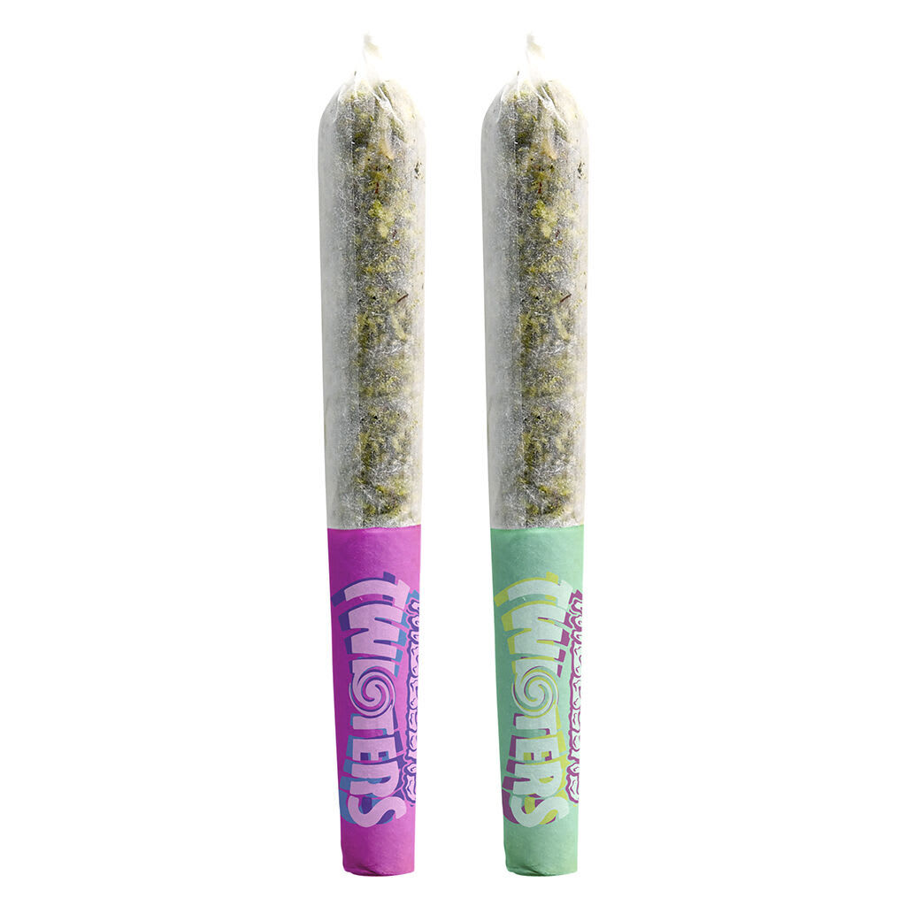 RIZZLERS Twisters - Melon Madness + Kiwiberry 2x0.5g Infused Pre-Roll