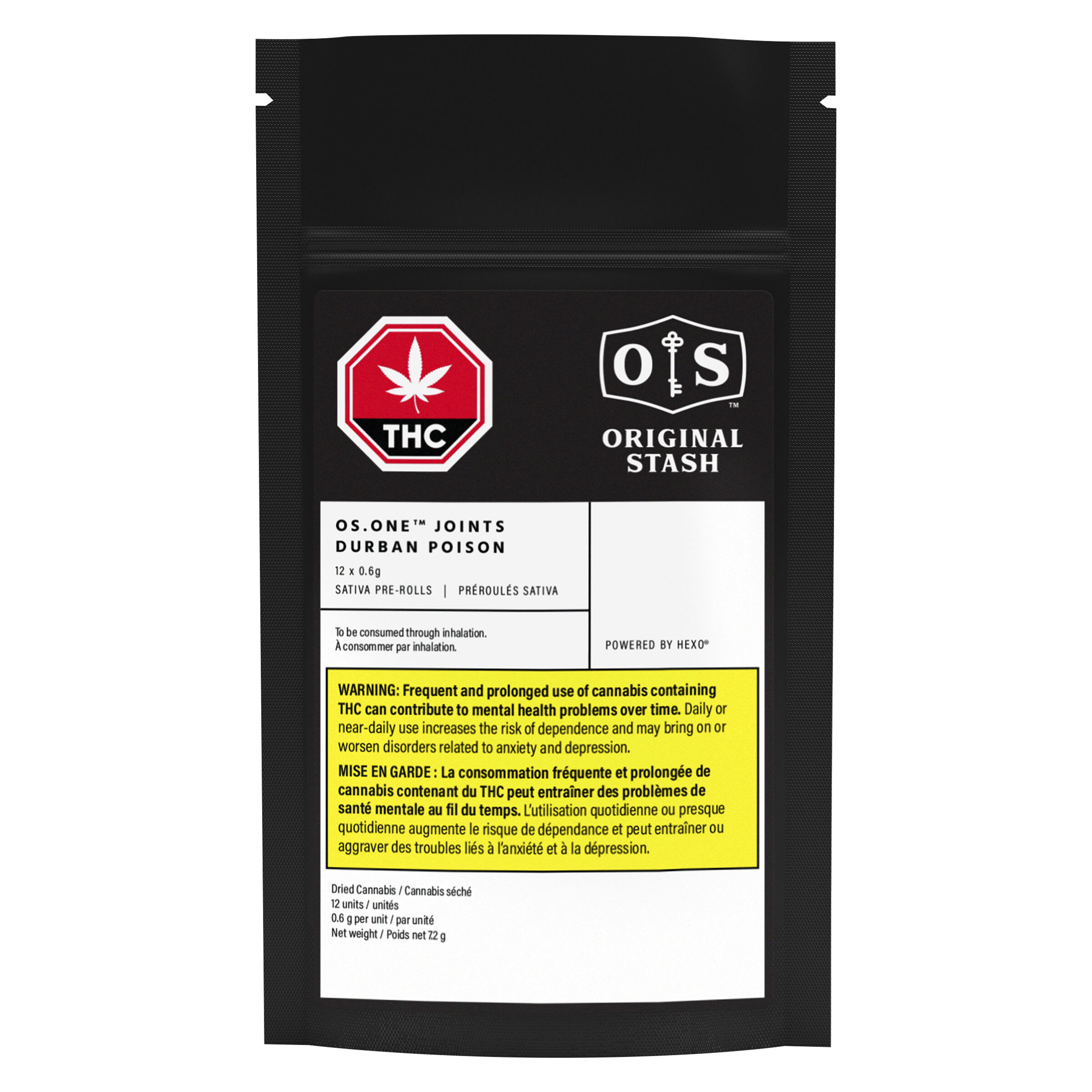 ORIGINAL STASH OS.ONE Durban Poison Pre-Roll
