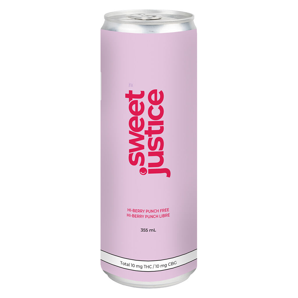 Sweet Justice Hi-Berry Punch FREE 1:1 THC/CBG 355ml Beverage