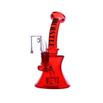Castle Glass 7" Mini Electroplated Rig (Red)